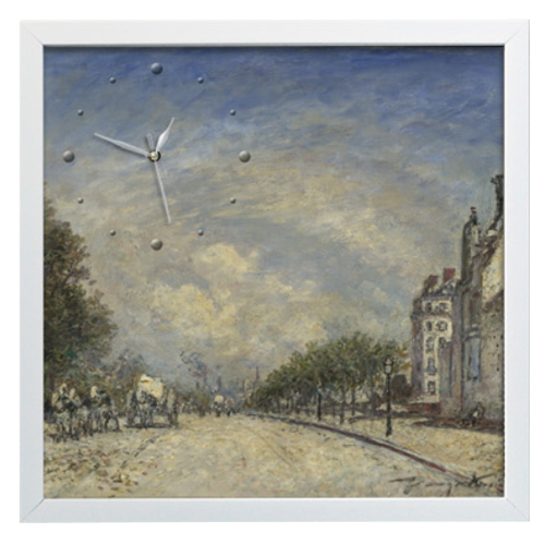 꾸밈  px032-명화58_요한바르톨트용킨트_파리의포르루아얄대로액자벽시계-
