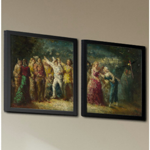 꾸밈  px010-명화36_아돌프몽티셀리_횃불행렬액자벽시계-