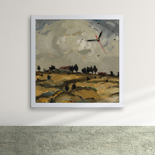 꾸밈  px013-명화39_일마리알토_구름이있는가을풍경액자벽시계-