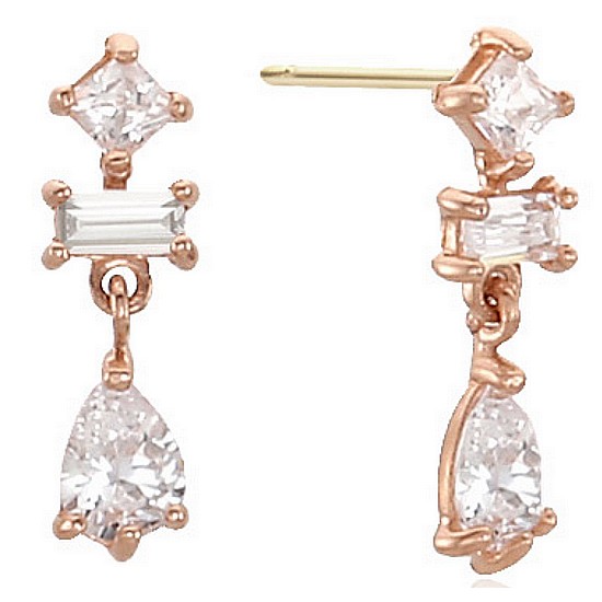 이랜드  로이드 샤인 큐빅 10K Gold 귀걸이 LPTK2002T