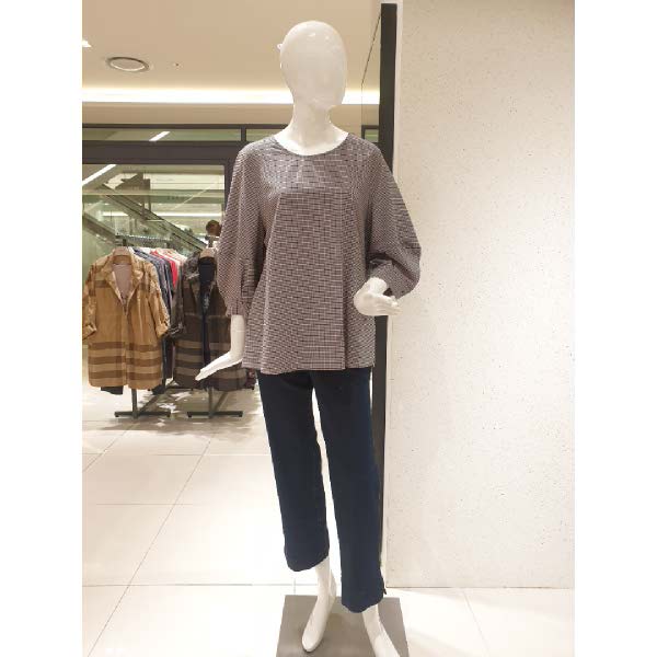 트리아나 20봄 체크블라우스 TG1BA11