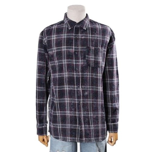 버커루 남여공용 블리치 체크 셔츠 B201SH030P