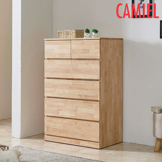 까미엘 달리아 고무나무 5단 서랍장 800