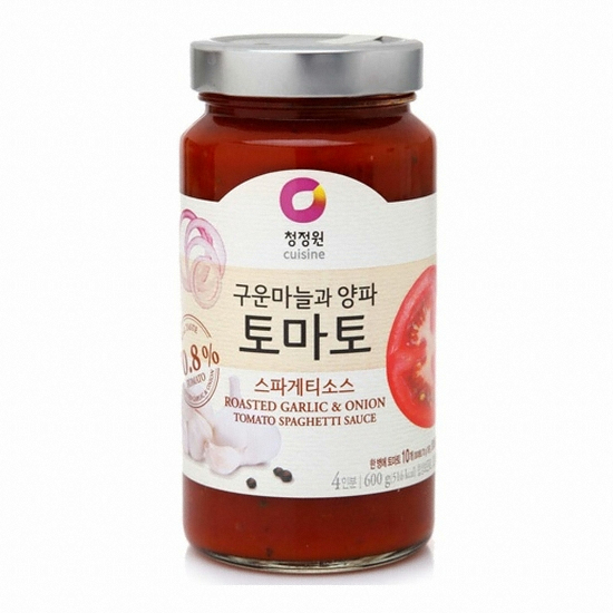청정원 구운 마늘과 양파 토마토 스파게티소스 600g
