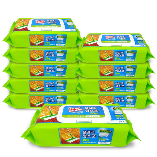 샤인  실속형 물걸레 청소포 대형 30매
