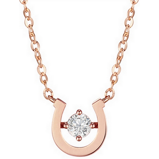 스톤헨지  여성 14K 럭키유 4월 탄생석 목걸이_P1450D