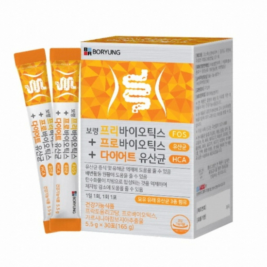 보령컨슈머 보령 프리바이오틱스 + 프로바이오틱스 + 다이어트 유산균 5.5g 30포
