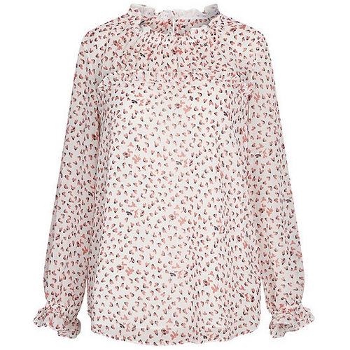 더아이잗 플릴넥쉬폰블라우스,쉬폰블라우스,블라우스 IK4M0BL74