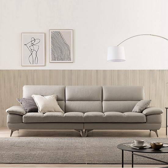 삼익가구 매그넘 천연통가죽 소파 4인용