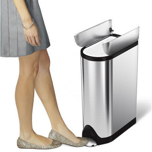 심플휴먼  디럭스 버터플라이 페달휴지통 18L