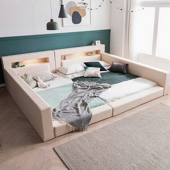 삼익가구 하벤 가드형 LED 패밀리침대 SS+Q