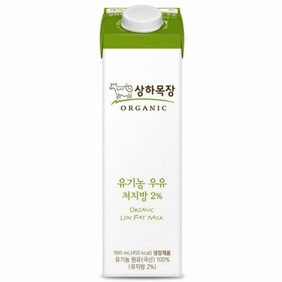 매일유업 상하목장 유기농 저지방 2% 우유 900ml