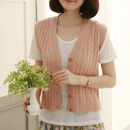 웬디즈갤러리 넬리 조끼 가디건 VCD004