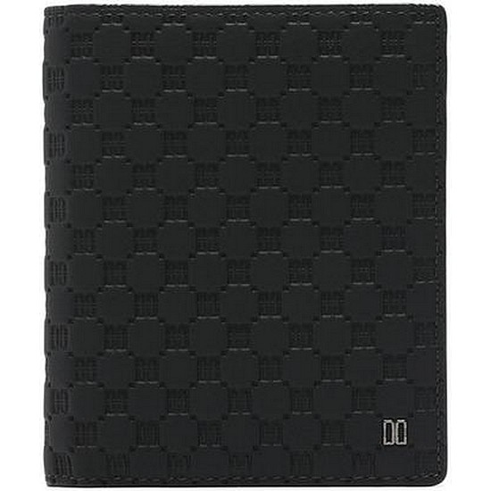 닥스 남성 블랙 DD경판로고 매트 가죽 중지갑_DBWA0F362BK