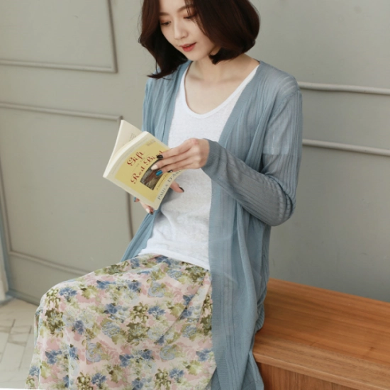 웬디즈갤러리 파인 골지 롱 가디건 VCD005