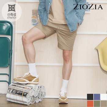 지오지아 남성 풀밴딩 코튼 스트레치 반바지_ABA2PH1101