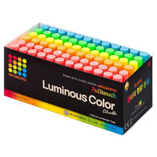 하고로모  탄산 풀터치 형광 분필 5색 혼합