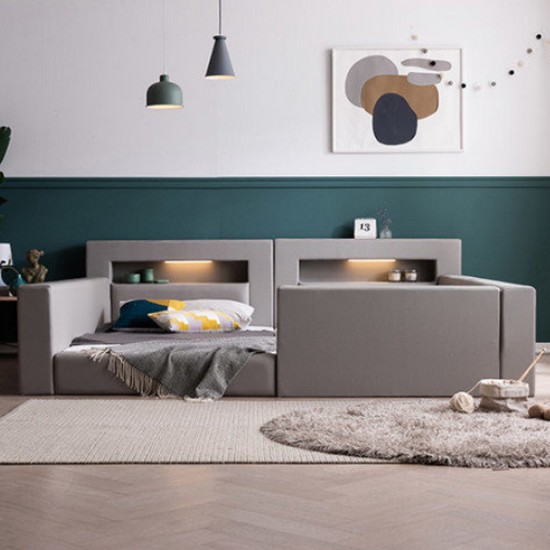 삼익가구 렉스 벙커형 LED 패밀리침대 SS+SS