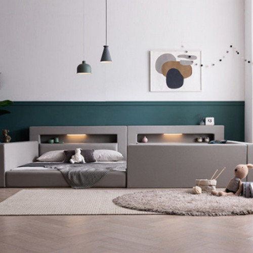 삼익가구 렉스 벙커형 LED 패밀리침대 Q+Q