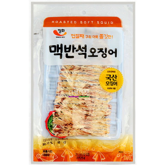 정화식품  맥반석 오징어 25g