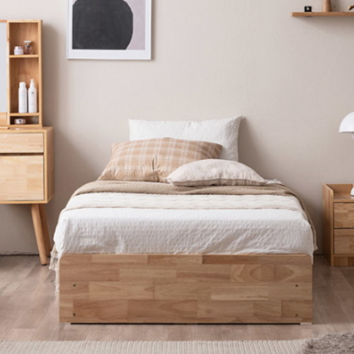 삼익가구 마레 헤드리스 4단 수납 원목 침대 SS