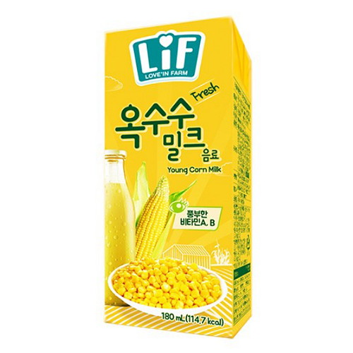 LiF 옥수수 밀크 음료 180ml
