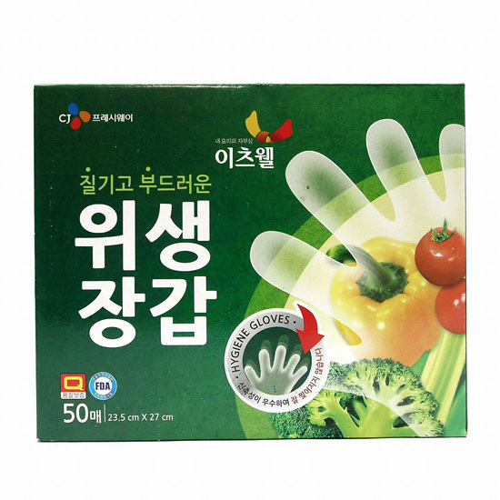 CJ프레시웨이  백설 이츠웰 위생장갑 50매