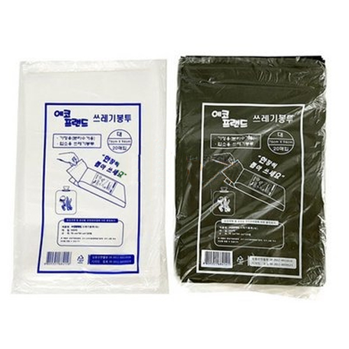 에코프랜드 배접형 분리수거용 국산비닐봉투 80Lx100장 /WL-2667