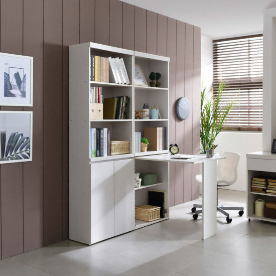 히트디자인 레블 접이식 책상 책장 세트