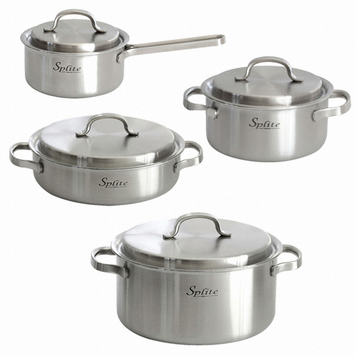 한일스텐레스  스플릿 통5중 스테인레스 냄비 4종A (편수16+양수18,24+전골24)