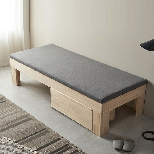 데코라인 코넬 디어 원서랍 원목 벤치소파 3인용