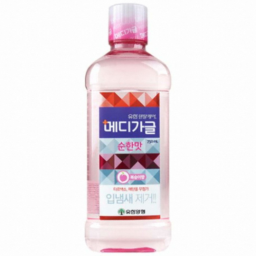 유한양행 덴탈케어 메디가글 순한맛 복숭아향 750ml