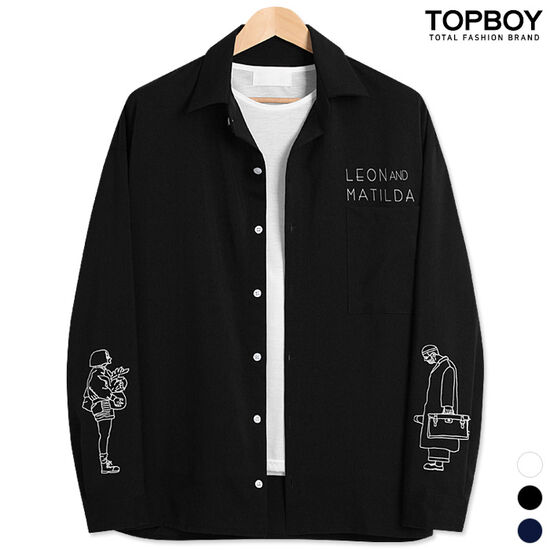 탑보이 미팅레옹 오버핏 긴팔셔츠 DO438 P079964592