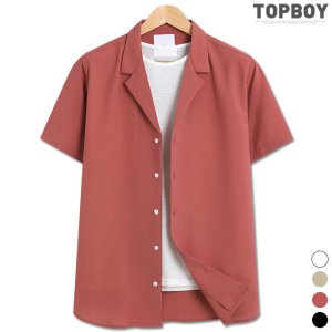 탑보이 TOPBOY 이슈 오픈카라 반팔셔츠 ZT212 P079940216
