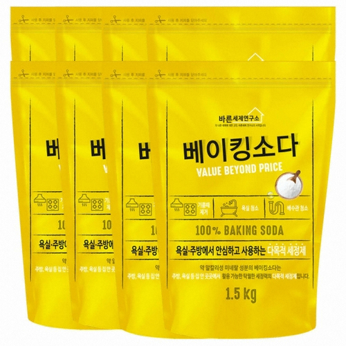 바른세제연구소 베이킹소다 1.5kg x 8개
