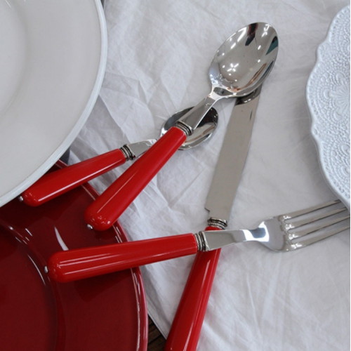 꼬떼따블 루시 루즈 레드 4종 디너 커트러리세트