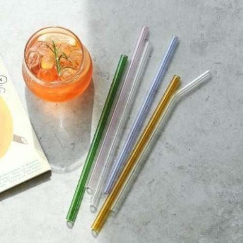 푸코 내열유리 빨대 3개세트 6color