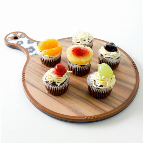 하나리빙  플레르 플레이팅 양면투톤 서빙도마  원형