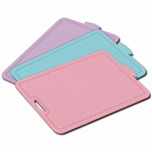 리빙스타  벨라쿠진 실리콘 도마 3종 set  퍼플+민트+핑크