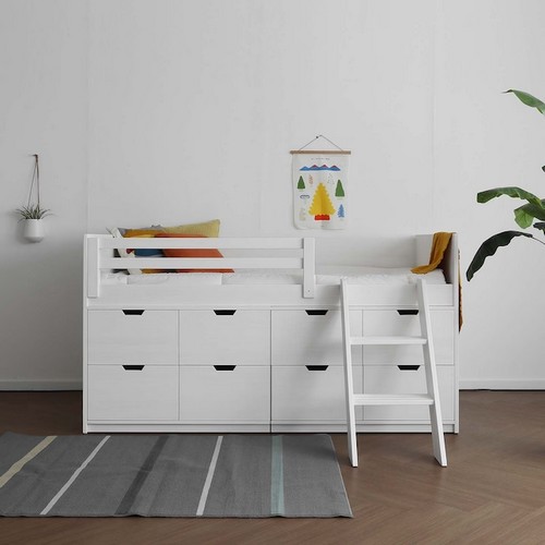 베이직가구 코코소프트 서랍형 C형 벙커침대 SS