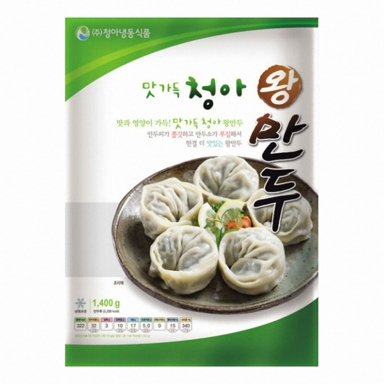 청아냉동식품 맛가득 청아 왕만두1봉1400g - 에누리 가격비교