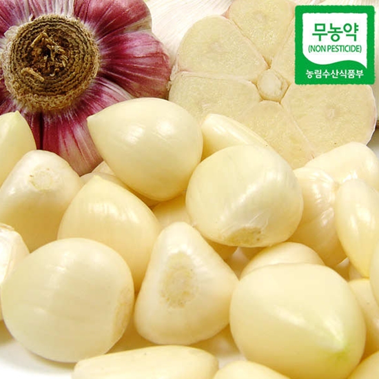 푸르젠 국내산 무농약 깐마늘 대  2kg