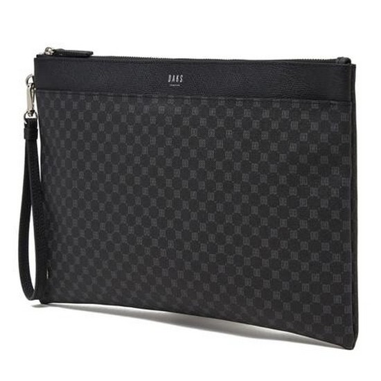 닥스 남성 가죽 DD로고 패턴 클러치백_DBBA0F466BK