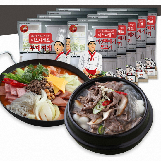 태종에프디  미스타셰프 부개찌개 600g x 5팩 + 버섯뚝배기불고기 400g x 5팩