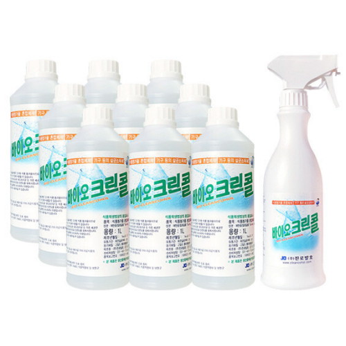 진로발효 살균소독 바이오크린콜1L 9개+450ml 1개