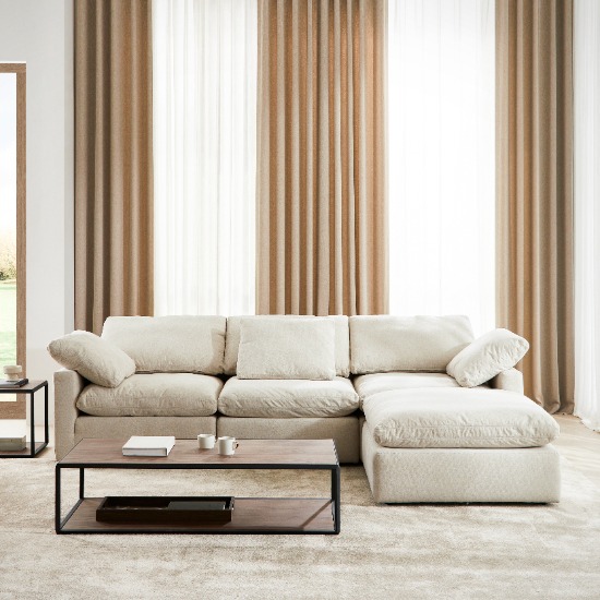 까사미아 캄포슬림 패브릭 소파 4인용