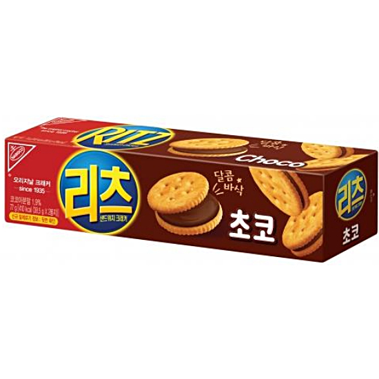 동서가구  동서식품 동서 리츠 크래커 초코 77g 9개 오레오 스낵 웨하스