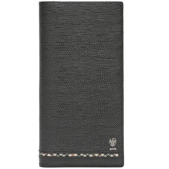 닥스 남성 블랙 라인 체크 장지갑_DBWA0F621BK