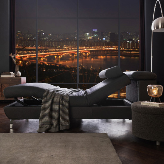 채우리 푹쉼 더킹 카우치 가죽 모션 리클라이너 1인용