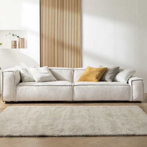 버즈가구 두모 스타일클린 워셔블 패브릭 소파 4인용